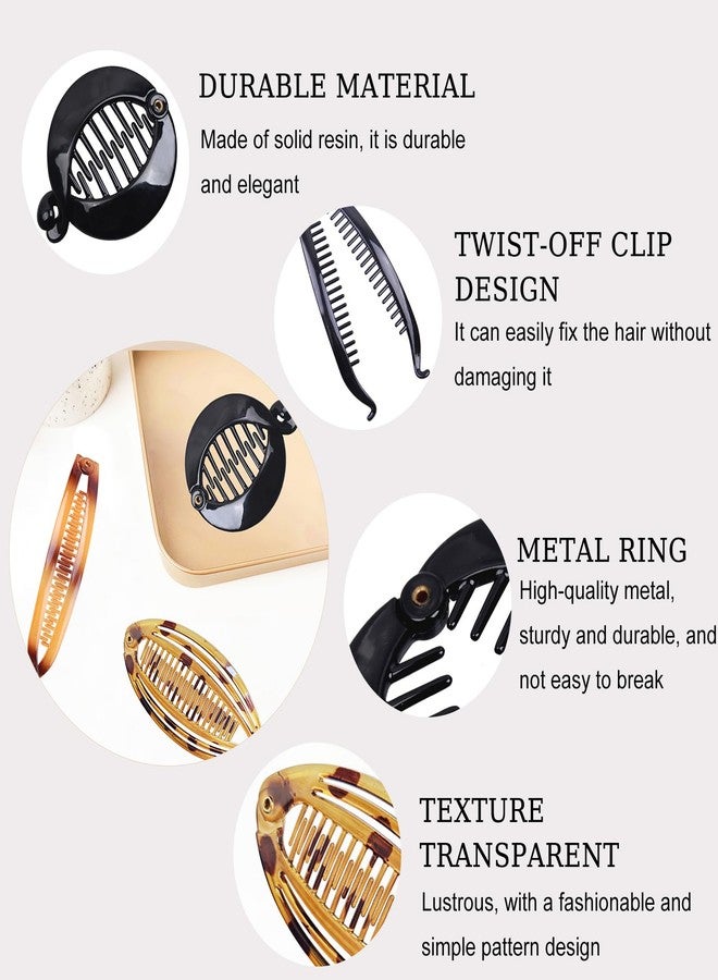 Aaiffey 6 pcs Banana Hair Clips Vintage Classic Hair Comb Clips Fish Shap Ponytail Hair Holder for Women Banana Clips Hair Accessories - Image 2